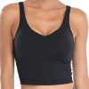Longline padded crop top sports bra